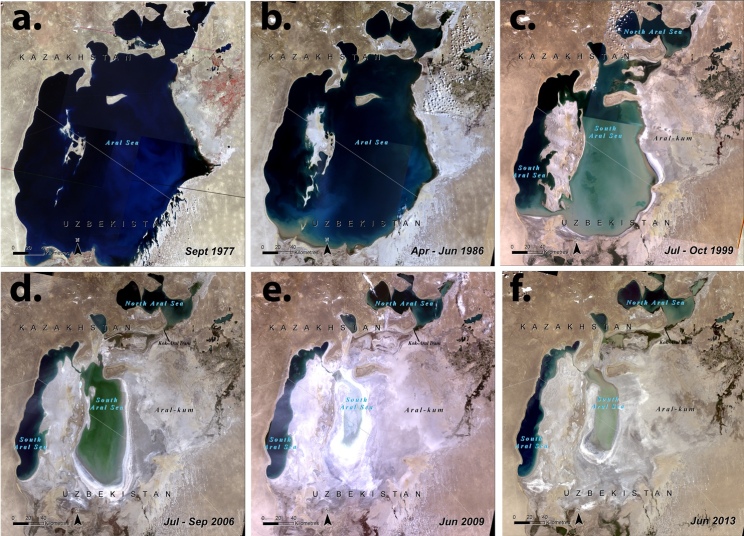 In Asia Centrale il Lago d’Aral è quasi del tutto prosciugato per colpa dell’uomo